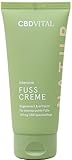 CBD Fußcreme für trockene & beanspruchte Füße | Mit Cannabidiol, Aloe Vera, Urea, Salbei, Rosmarin, Jojoba-, Mandelöl, Vitamin E, Allantoin und Panthenol | Bio-Naturkosmetik | 100 ml