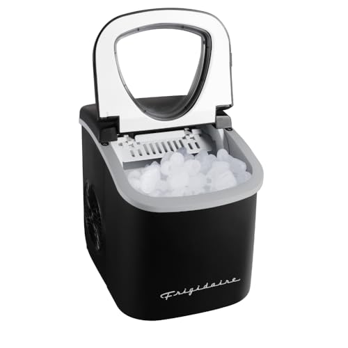 Frigidaire Machine à glaçons Compact de comptoir, 26 par jour- 11.6" D x 11.4" W x 8.7" H (Noir)
