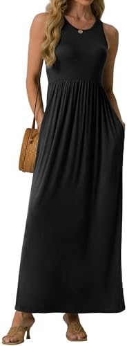 GRECERELLE Women's Summer Sleeveless Casual Long Tank Maxi Dress ...