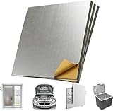 Aislamiento termico y acústico autoadhesivoI Para TODO TIPO de USOSI vehículos,ventanas,radiadores,pared,techoI Evita ruido, frio, calor, vibración I Hecho de AluminioI10mm de Grosor I100cmX50cm (3)