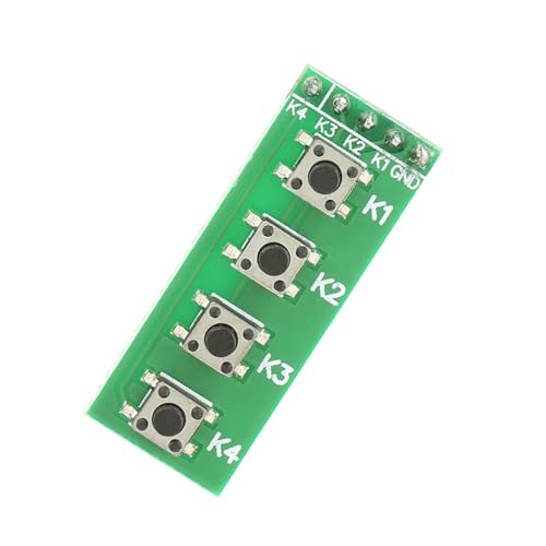 Módulo de Llave de 4 Botones, Rendimiento Estable, Cátodo Común, para el Brazo AVR, con Banana PI