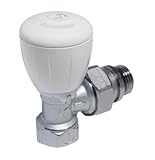Giacomini R421TG Válvulas Radiador Micrométricas Termostatizables Escuadra, 3/8 Pulgada Tamaño