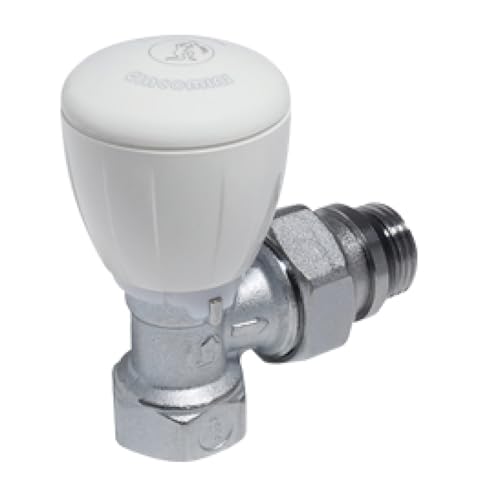 Giacomini R421TG Válvulas Radiador Micrométricas Termostatizables Escuadra, 3/8 Pulgada Tamaño