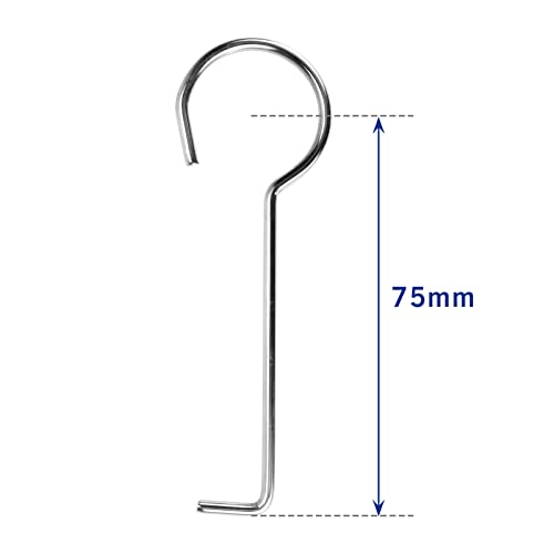 2 Packungen,Bernkot Edelstahl-Abflussschlüssel Hebehaken Abflussgitter-Abzieher Aushebeschlüssel für Duschrinne