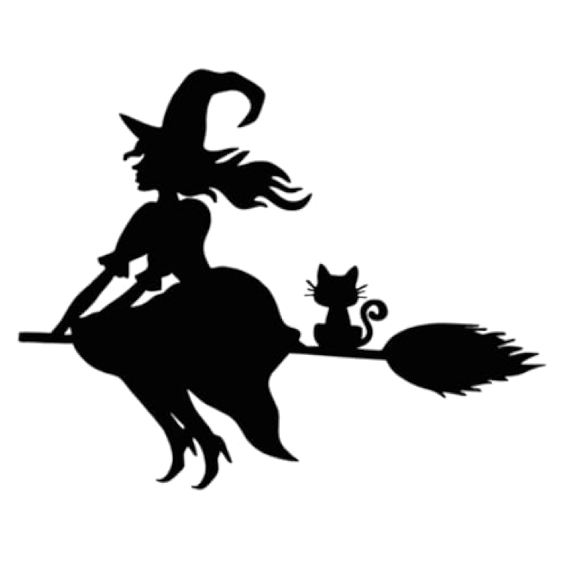 Witch Metal Wall Art Decor Gift for Backyard and Garden