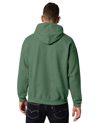 Image of Gildan Men's Heavy Blend Drawcord Hooded Sweatshirt, Safety Pink