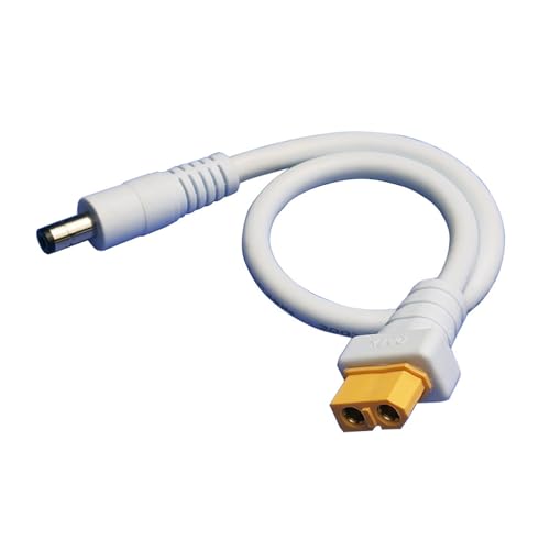 LIUZIKUN Cable Adaptador de Corriente XT60 Hembra a DC5,5 x 2,1 mm Macho para Dispositivos de Alta Corriente y Drones, 30 cm de Longitud