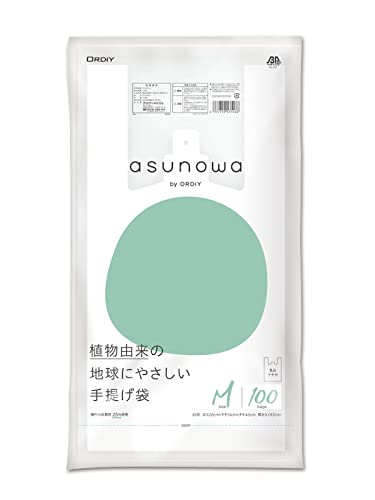 オルディ asunowaバイオマス25%手提袋M/35号乳白100P