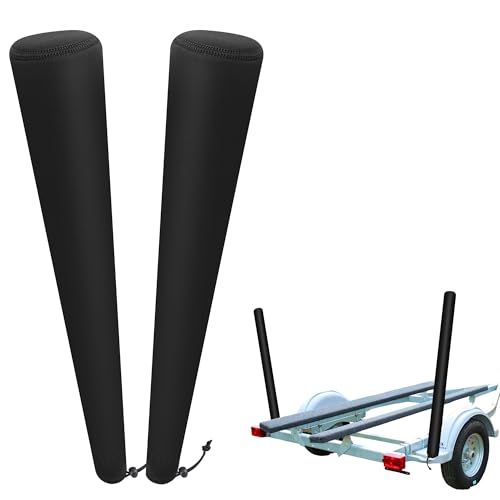 DECOHS 48 Inch Boat Trailer Guide Pole Cover- Neoprene Boat Trailer Guide Protective Cover- Heavy Duty Marine Trailer Guide Poles Cover for Jet Ski Boat Sailboat Trailer (Set of Two)