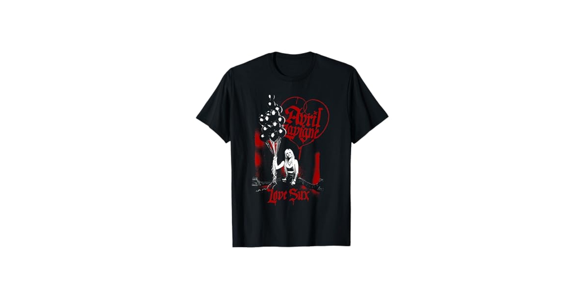 Amazon.com: Official Avril Lavigne Love Sux Balloons T-Shirt