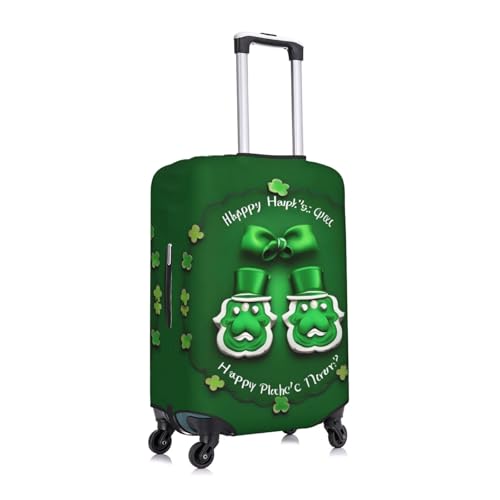 Happy St. Patrick's Day Print Travel Suitcase Cover Luggage Protector with Elastic Anti Scratch for Carry On3