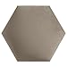 softwalls Wandkissen Hexagon Stoff mit Befestigung und 50mm Polsterung - Bett Kopfteil Wandpolster - Wandverkleidung - Wandpaneelee | 40 x 34.5 Beige