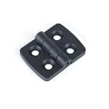 Plastic Cabinet Door Hinge, Black Durable Furniture Hardware for Smooth Quiet Opening and Closing(40x30mm)