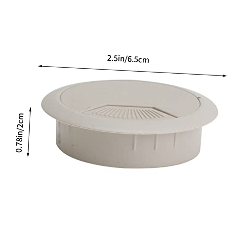 PRETYZOOM 10 piezas Cubierta de Agujero para Cable de Escritorio Oficina Diámetro Blanco Gestión de Cables Bajo Escritorio miniatura 2