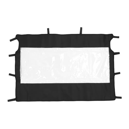 Qqmora UTV Rear Soft Rear PVC Windscreen Clear Back Window Transparent Visibility Dust Reduction with Easy Installation for Rhino 450 660 700