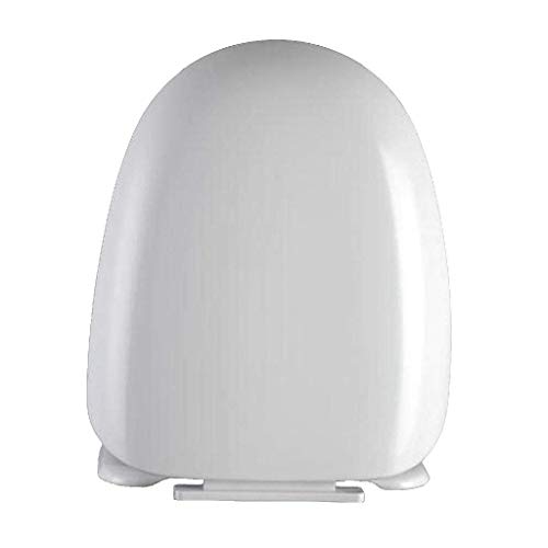 Siège de toilette en U haute résistance abattant robuste blanc trapézoïdal