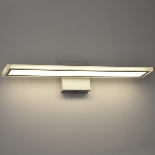 Image of White Bathroom Vanity Light Led Bathroom Light Fixture Modern Wall Light 4000k