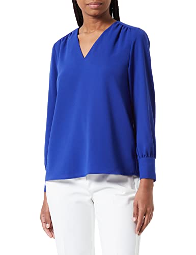 Seidensticker Damen Bluse - Fashion Bluse - Regular Fit - tailliert - Hemd Blusen Kragen - Bügelleicht - Langarm,Mittelblau,38 Cover
