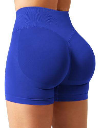 YEOREO SoftHue   Pantalones cortos deportivos para mujer, invisibles, para levantamiento de glúteos, para gimnasio, entrenamiento, 4,5 pulgadas, sin costuras, leggings cortos para mujer Push Up Booty