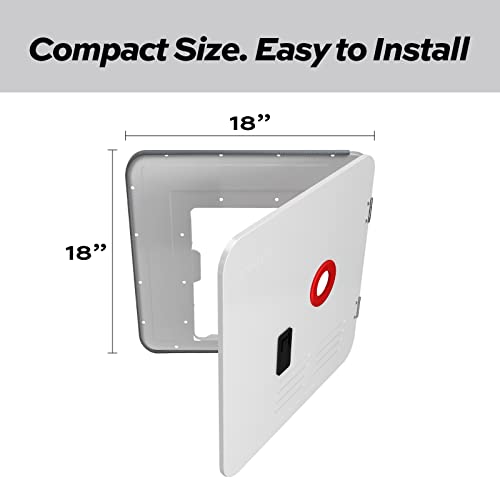 Image of FOGATTI 18 inch x 18 inch RV Water Heater Door, White | ONLY Door kit for FOGATTI RV Tankless Water Heaters, Water Heater not Included