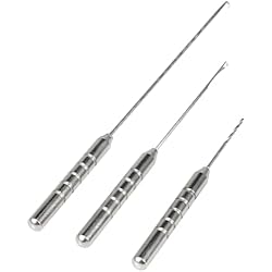 Equipo Pesca Eging BCBF 3 Piezas Agujas para Cebo,Cebo Aguja para Equipo De Pesca, Carpfishing Accesorios, Aleación De Aluminio Pesca Cebo Aguja Set, Accesorios De Pesca Kit(3 Shape) Aguja De Cebo De Aparejo De Pesca
