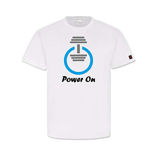 T-shirt Bodybuilding Kraftsport Hantel 14341 Blanc Fitness Gym Grande Taille