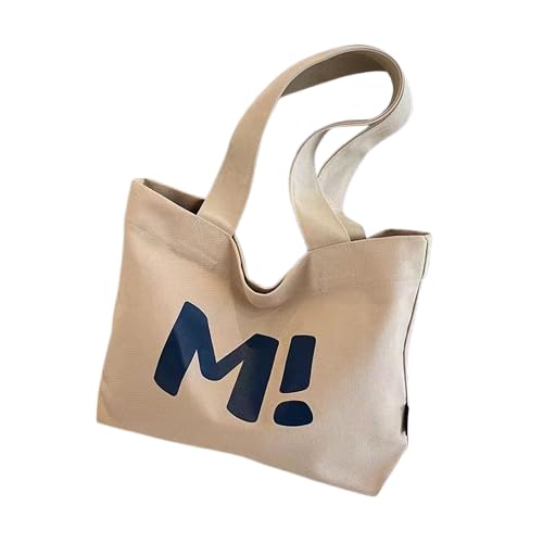 Canvas Tote Bag for Women - Lightweight Carry All with Secure Magnetic Closure (White)
