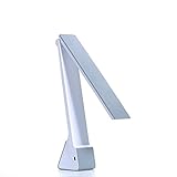 KQRNS Led Desk Lamp with USB Charging Port ,Table Lamp Dimmable ,LED Desk Lamp ,Eye-caring Office Lamp(12W,Touch Control Panel,3 Lighting/Color Modes,5V/1A)Silver