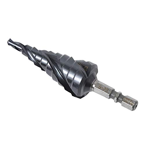 QLOOP ブラックチタン ステップドリル 窒化チタンアルミコーティング コバルトハイス 六角軸