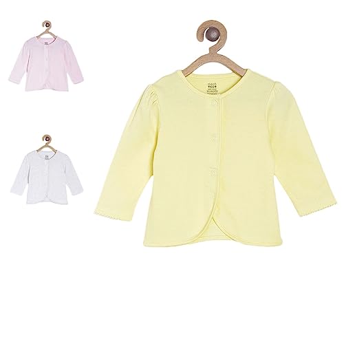 Image of miniklub Infant Girls Pack of 3 Pure Cotton Jhabla