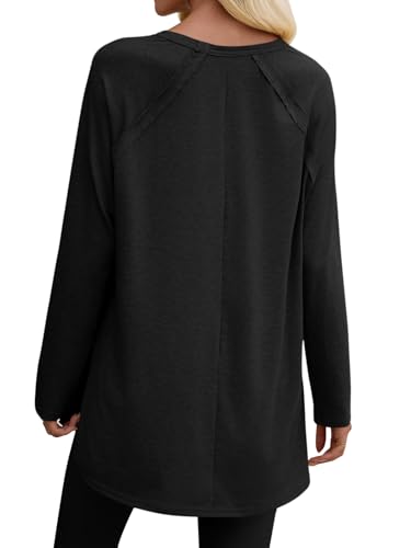 Cicy Bell Womens Long Sleeve Tunic Tops Side Slit Crew Neck Oversized T Shirts Fall Casual Loose Fit Basic Tees Shirts4