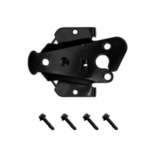 Advantage Industries 2” Stainless-Steel Self-Latching Gate Latch | Hidden Spring Design | Two-Way Spring Latch Entry | Pad-Lockable | Left & Right Reversable | Aluminum & Vinyl/PVC Gates - Black