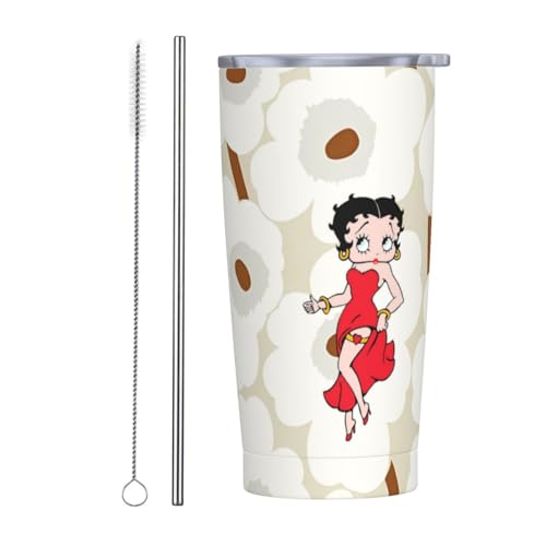 Asamike �X�e�����X �^���u���[ 590ml �R�[�q�[�J�b�v �A�j�� �x�e�B �u�[�v ��e�� �}�O�J�b�v �R���r�j�J�b�v �W�t�� �X�g���[�ƃX�g���[�u���V�t�� �ۗ� �ۉ� �ԗp �����^�� �R�[�q�[ �r���[ ������ �{�g��