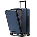 LEVEL8 Carry on Suitcase 20 Inch, Travel Suitcase Cabin Luggage with Laptop Compartment, PC Hardside 4 Spinner Wheels Silent with TSA for Business(54.5CM, 38L,Blue)