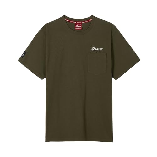 Indian Motorcycle Mens Headdress Pocket T-Shirt Green Green 4XL