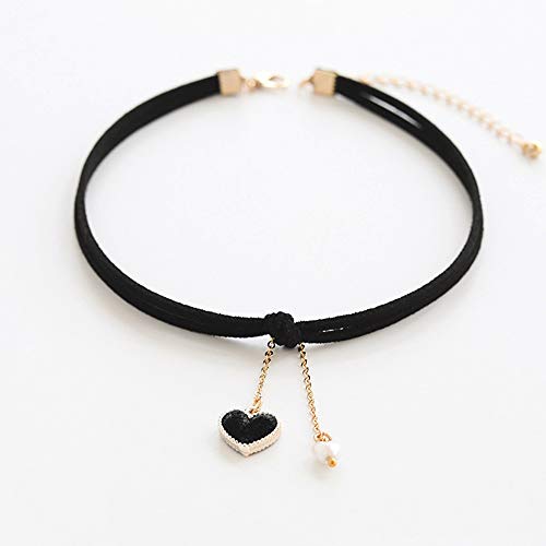 Maxforever Choker Set 2 PCS Choker Necklaces Velvet Choker Set Classic Gothic Chokers (Black/Claret Red)3