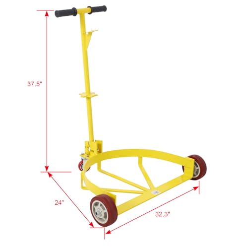 Carrello per carrelli pesanti – Rullo per barili con capacità di 5500 kg per soluzioni di trasporto industriali per officine