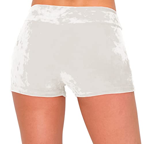 Image of ALWAYS Velvet Shorts - High Waist Stretch Velour Mini Shorts for Dance, Yoga, Casual Wear
