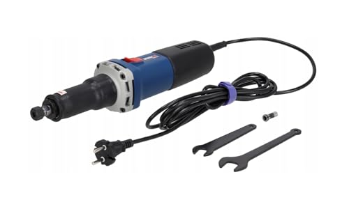 DEDRA Geradschleifer 550W, Schaft 6 mm, 3m kabel, 7000-34000 U/Min, gewicht 1,75kg, softgrip mit Einstellbare Geschwindigkeit, Zwei Montageschlüssel enthalten