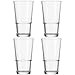 Produktbild Leonardo Event XL Trink-Gläser, 4er Set, spülmaschinenfeste Longdrink-Gläser, stapelbare Trink-Becher aus Glas, Getränke-Set, 550 ml, 010818
