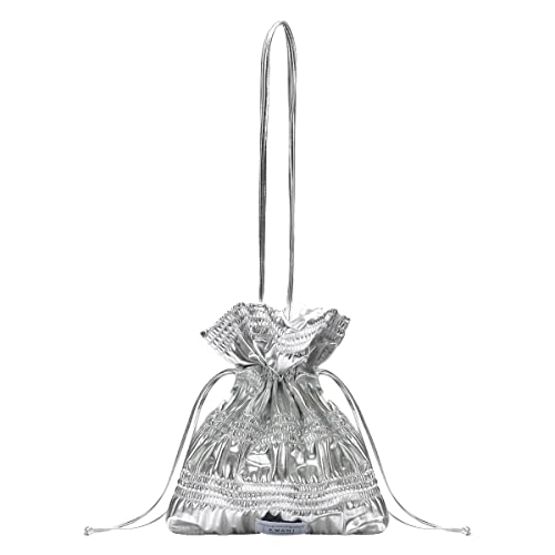 KWANI Crinkle Shoulder Bag for Women - Lightweight PU Leather Tote Bag, Casual & Chic Handbag for Work, Travel, Shopping