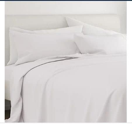 Miniatura 4 de Ras Decor Linen Juego de sábanas de 100 % algodón, 4 piezas, más suave, tamaño Queen, fundas de almohada transpirables, bolsillos de 6 a 10 pulgadas