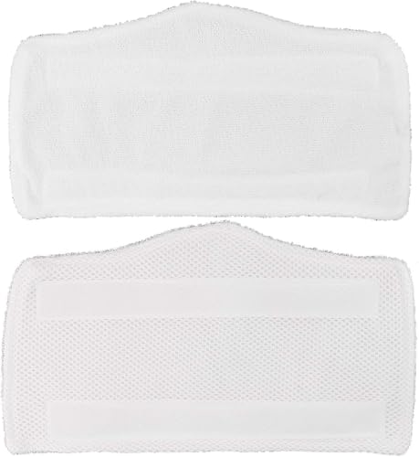 Image of 6 Pack Steam Mop Replacement Pads Compatible with Shark S1000, S3101, S3202, S3250, and S3251, Reusable Microfiber Steam Mop Pads for Sealed Hardwood, Tile, Laminate & Vinyl, White Towel