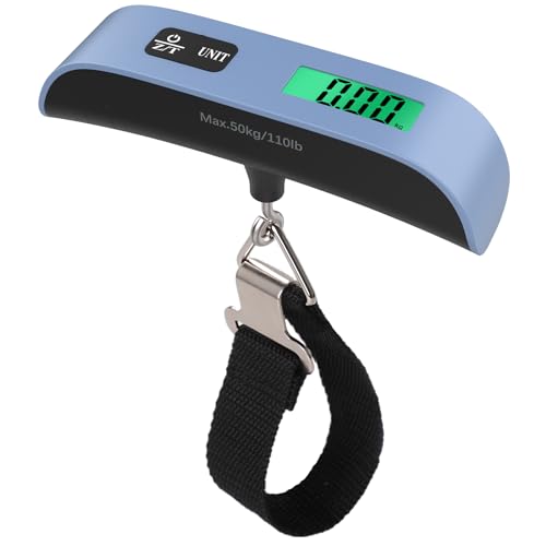 GeeRic Digital Balanza Báscula de Equipaje, LCD Portátil Báscula Maletas Viaje MAX 50 kg/110 LB Báscula de Equipaje Colgante Digital portátil para Viajes