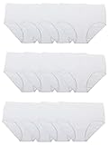 Forro 100 % algodón Fruit of The Loom Women\'s Tag Free Cotton Brief Panties (Regular & Plus Size), Brief-12 Pack-White, 10