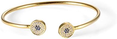 Blinglane Authentic Evil Eye Charm Bracelet Cuff
