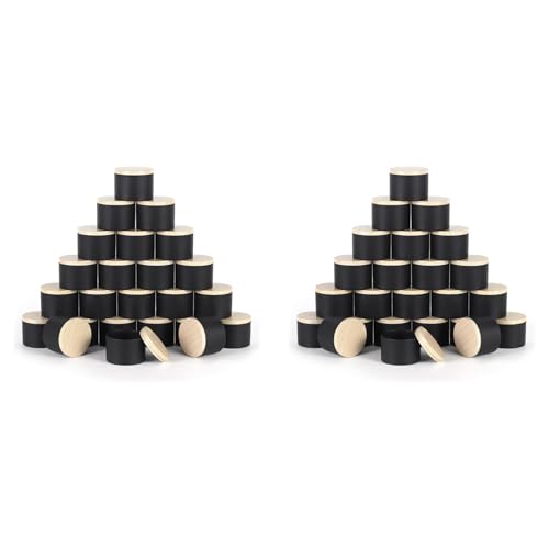 Boîtes de bougies noires de 4 oz avec couvercles pour la fabrication en vrac par 48