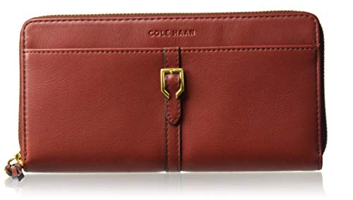 Cole Haan Kayden Continental Zip Around Leather Wallet, syrah
