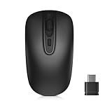 cimetech Kabellose Maus, USB C Maus für Laptop USB C Schlanke und leise kabellose Maus mit Typ-C-Empfänger. Kompatibel mit PC, Laptop, MacBook und allen Typ-C-Geräten