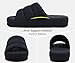 Imagen de KuaiLu Zapatillas de Hombre Tejido Caliente Sandalias Memory Foam Interior Exterior Pantuflas Zapatos de Casa Cómodo Slip-on Ligero Cojín Blando Scuff Slippers con Soporte del Arco
